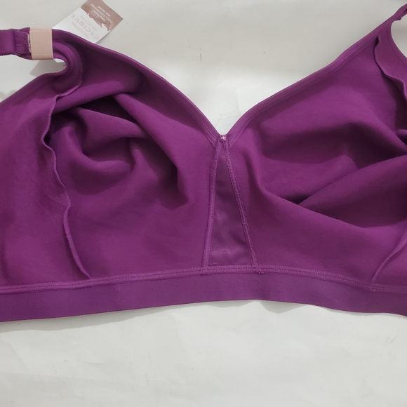NWT Cacique Bra 50DDD 50F Unlined Full Coverage No-Wire Purple Polka Dot Comfy - Picture 10 of 12